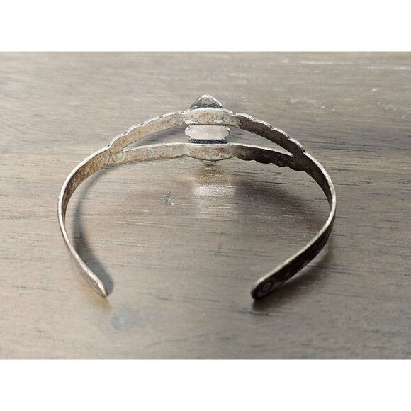 9.68g Maisel's Turquoise Native Cuff Bracelet Sterling Silver Vintage - Picture 3 of 6